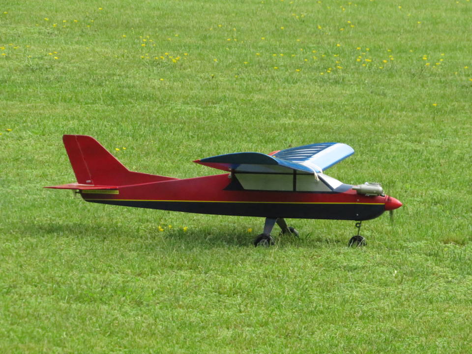 Plane on field